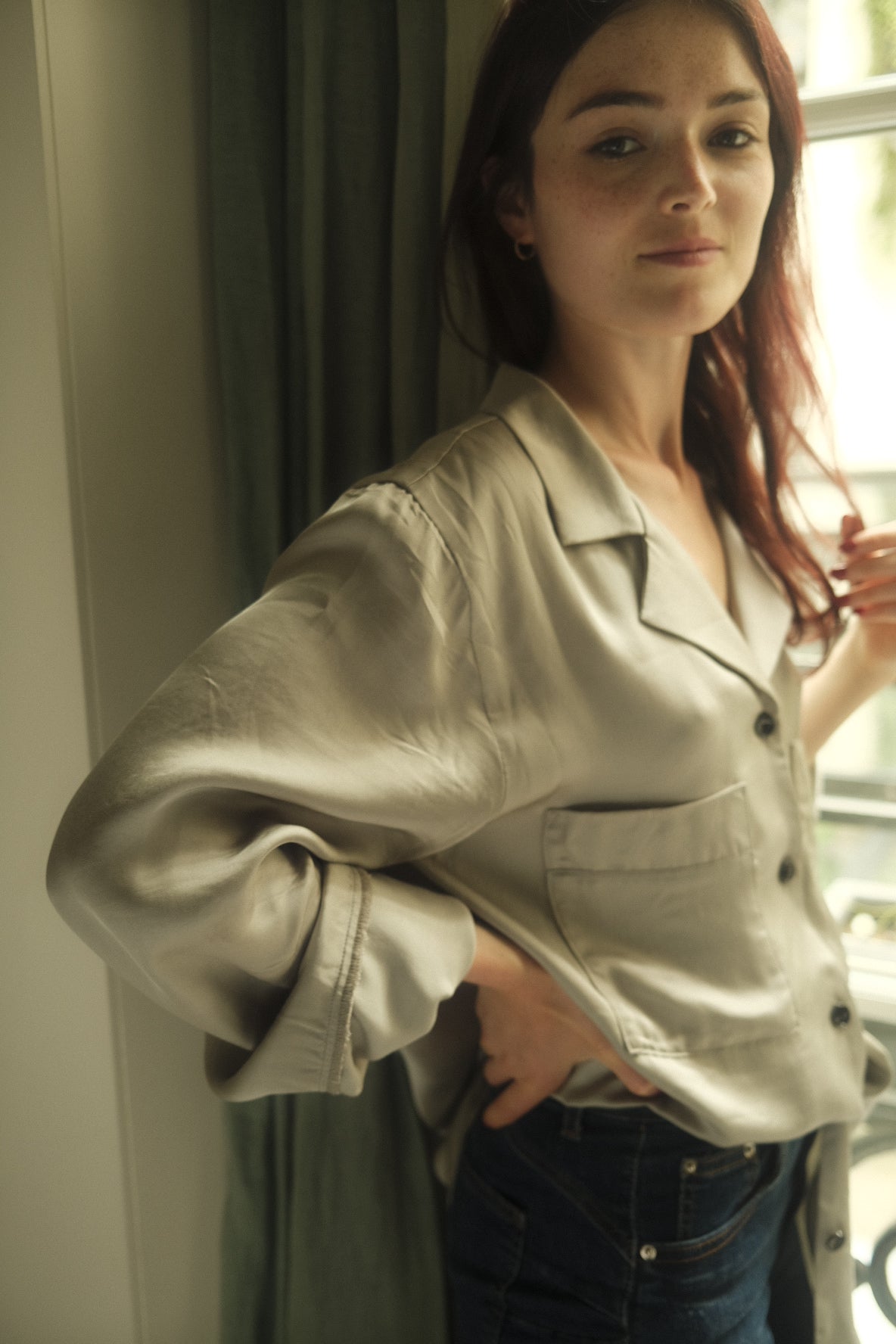 ルームウェア・パジャマ Sumire パジャマ ルームウェア 部屋着 前明き襟ぐりギャザー